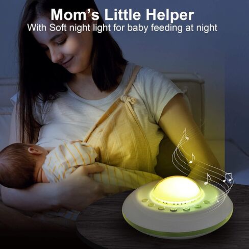 White Noise Sound Machine,28 Soothing Natural Sounds 32 Level Volume 3 Timer Memory Function,Rechargeable Battery,Sleep Sound Machine for Baby Kids Adults in Kuwait