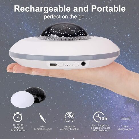 White Noise Sound Machine,28 Soothing Natural Sounds 32 Level Volume 3 Timer Memory Function,Rechargeable Battery,Sleep Sound Machine for Baby Kids Adults in Kuwait