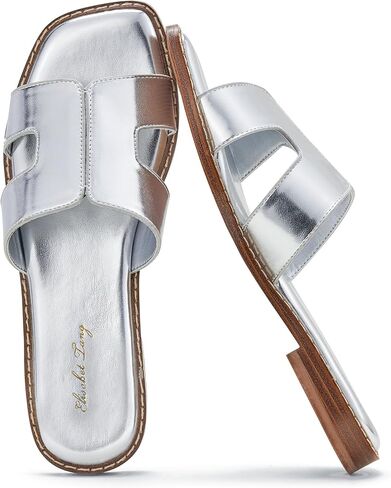 Elisabet Tang Retro Summer Trendy Flat Sandals for Women Fashion - Leather Beach Slide Slipper Comfort Daily Outdoor in Saudi Arabia
