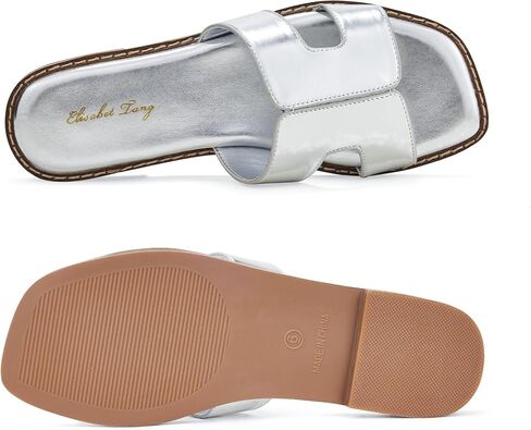 Elisabet Tang Retro Summer Trendy Flat Sandals for Women Fashion - Leather Beach Slide Slipper Comfort Daily Outdoor in Saudi Arabia