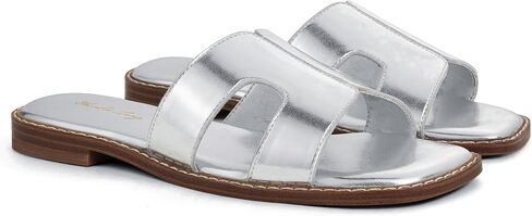 Elisabet Tang Retro Summer Trendy Flat Sandals for Women Fashion - Leather Beach Slide Slipper Comfort Daily Outdoor in Saudi Arabia