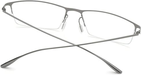 Metal Square Eyeglasses,Full Rim Lightweight Glasses Frame for Men 8105 in Saudi Arabia