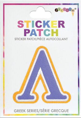 iscream Go Greek Alphabet Embroidered Accent 2.5" Adhesive Back Patch in Saudi Arabia