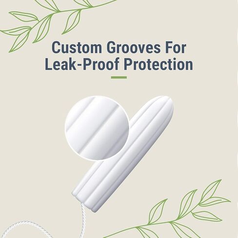 Veeda 100% Natural Cotton Applicator Free Regular Tampons, Unscented, 32 Count in Kuwait