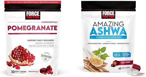 Force Factor Acai Soft Chews for Immune Support, Oxidative Stress Defense, and Daily Wellness, Superfood and Antioxidants Supplement, Non-GMO, Gluten-Free, and Vegan, Acai Berry Flavor, 30 Soft Chews in Kuwait