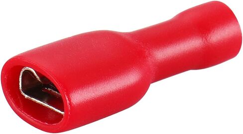 Baomain 0.187" Red Female Insulated Spade Wire Connector Electrical Crimp Terminal 22-16 AWG 4.8 x 0.5mm (100PCS) in Saudi Arabia