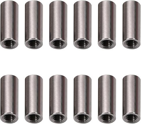 Round Connector Nuts Threaded Sleeve Rod Coupling Nut for Connect Two Threaded Shafts 10PCS in Saudi Arabia