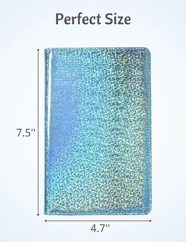 Holographic Glitter Silver Server Book for Waitress Book Server Wallet Waiter Book In Bulk Cute Bling Waitstaff Organizer Fit Waitress Apron (6 Pack) in Kuwait