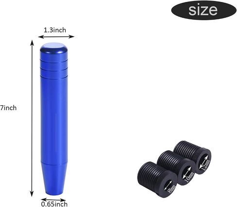 Long Shift Knob Extension Shifter Handle Aluminum Alloy Gear Stick Transmissions Weighted Shifting Lever Universal Fit Most Manual Automatic Cars Truck SUV (Black) in Saudi Arabia