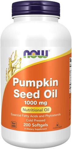 NOW Supplements, زيت بذور اليقطين 1000 ملجم مع الأحماض الدهنية الأساسية والفيتوستيرول، معصور على البارد، 100 كبسولة هلامية in Kuwait