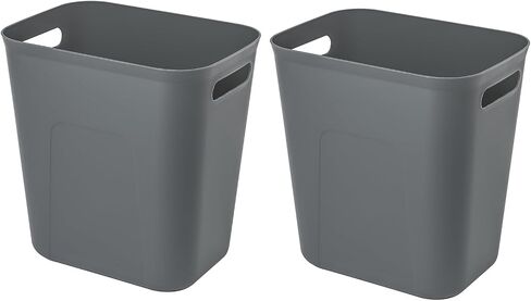 UUJOLY Plastic Small Trash Can Wastebasket, Garbage Container Basket for Bathrooms, Laundry Room, Kitchens, Offices, Kids Rooms, Dorms, 3.5 Gallon, Navy Blue in Saudi Arabia