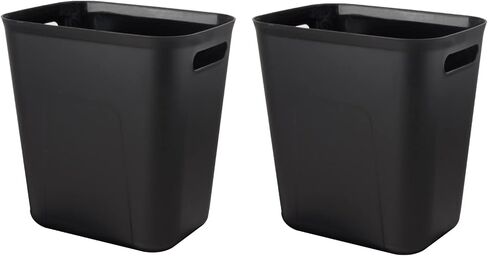 UUJOLY Plastic Small Trash Can Wastebasket, Garbage Container Basket for Bathrooms, Laundry Room, Kitchens, Offices, Kids Rooms, Dorms, 3.5 Gallon, Navy Blue in Saudi Arabia