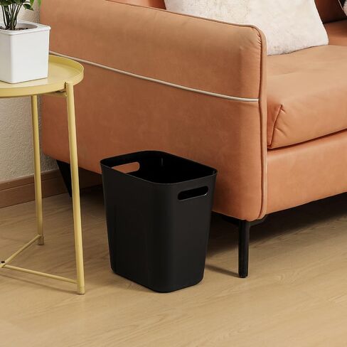 UUJOLY Plastic Small Trash Can Wastebasket, Garbage Container Basket for Bathrooms, Laundry Room, Kitchens, Offices, Kids Rooms, Dorms, 3.5 Gallon, Navy Blue in Saudi Arabia