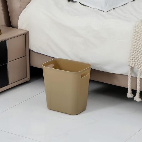 UUJOLY Plastic Small Trash Can Wastebasket, Garbage Container Basket for Bathrooms, Laundry Room, Kitchens, Offices, Kids Rooms, Dorms, 3.5 Gallon, Navy Blue in Saudi Arabia