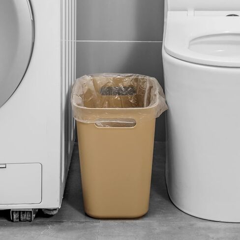 UUJOLY Plastic Small Trash Can Wastebasket, Garbage Container Basket for Bathrooms, Laundry Room, Kitchens, Offices, Kids Rooms, Dorms, 3.5 Gallon, Navy Blue in Saudi Arabia