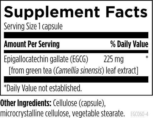 Designs for Health EGCg - Decaffeinated Green Tea Extract (225mg) + Polyphenols Antioxidant Supplement - Non-GMO Vegan Green Tea Pills (60 Capsules) in Saudi Arabia