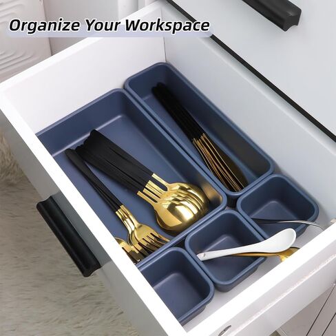 16 PCS Plastic Pink Drawer Organizer Set,Desk Drawer Organizer Divider Trays,Makeup Organization and Storage Bin Container for Office Bathroom Kitchen Bedroom Gadget Tool Pantry Cosmetic Jewelry in Saudi Arabia