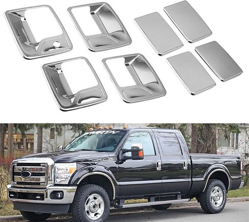 الكروم العلوي نصف مرآة قبعات غطاء الكسوة استبدال ل 2008-2016 فورد F250 F350 F450 F550 سوبر واجب سحب الملحقات (غطاء المرآة) in Kuwait