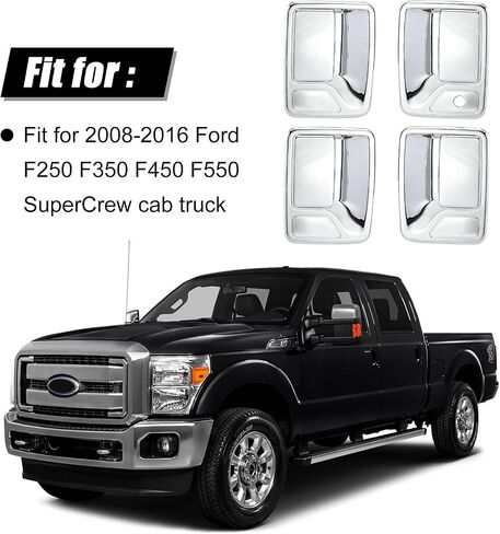 الكروم العلوي نصف مرآة قبعات غطاء الكسوة استبدال ل 2008-2016 فورد F250 F350 F450 F550 سوبر واجب سحب الملحقات (غطاء المرآة) in Kuwait