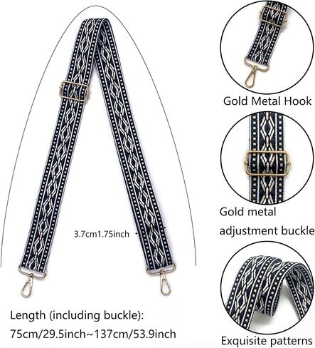 Purse Straps Replacement Crossbody - Adjustable Bag Strap for Purses, Wide Shoulder Strap for Women Guitar Purses in Saudi Arabia