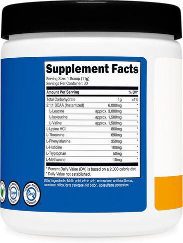 مسحوق Nutricost EAA 30 حصة (التوت الأزرق) - الأحماض الأمينية الأساسية - غير معدلة وراثيًا، خالي من الغلوتين، صديق للنباتيين in Kuwait