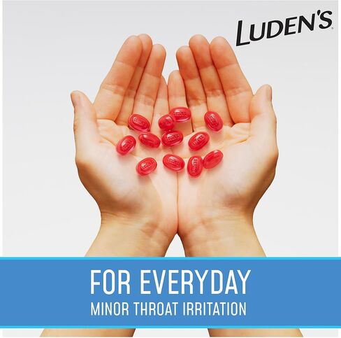 Luden's Sugar Free Wild Cherry Throat Drops, Sore Throat Relief, 25 Count (12 Pack) in Kuwait