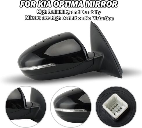 لكيا أوبتيما 2011 2012 2013 الطاقة مع إشارة الانعطاف مرآة رؤية الباب الجانبي للراكب الأيمن (أبيض) in Kuwait