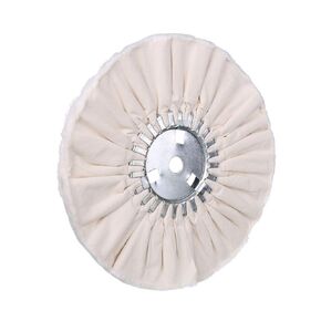 Airway Buffing Wheel Kit 7 PCs kit (2 pcs White & 2 pcs Orange & 2 pcs Blue & 1 Buffing rake) 8" in Diameter 5/8" in Arbor Hole 16 Ply for Angle Grinder 7 Pcs