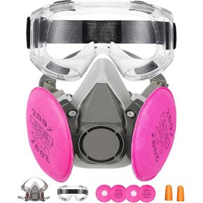 Full Face Respirator Mask - Gas Masks Survival Nuclear and Chemical for Asbestos, Fume, Resin, Dust and Chemical