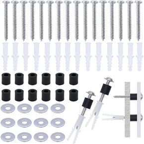 120 Pieces Pegboard Mounting Kit Wall Peg Boards Installation Accessories Pegboard Spacer Kit Includes Screws, Anchors, Spacers and Washers for 1/4-Inch Pegboard (30 Sets)