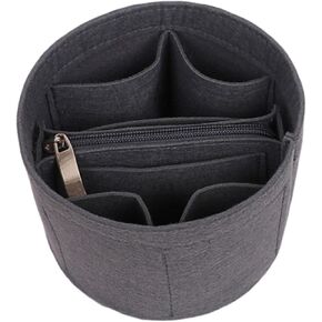 Purse Handbag Fashion Handbag Liner Round Inside Compartments Tote Bag Organizer Insert Luggage Container Flexible Mutifunctional Pouch, Red