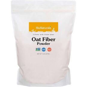 مسحوق ألياف الشوفان من NuNaturals، طبيعي بالكامل وغير معدل وراثيًا، يدعم صحة الجهاز الهضمي، 1 رطل in Kuwait