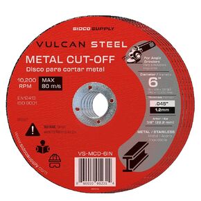 6 Inch Cut Off Wheel 5 Pack - Precision Smooth Cutting - Abrasive Cutoff Wheel - Aluminum Oxide - Metal Cutting Wheel - Grinder Cut Off Wheel - Cut Off Disc - Sidco Supply