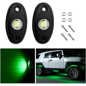 2 PCS LED Rock Lights, IP67 Waterproof Neon Trail Rig Lamp Lighting, High Brightness Underglow Fender Lights for Trucks SUV Off Road, Universal Car Accessories for Lighting (Blue) in Kuwait