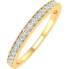1/4 Carat Pave Set Diamond Wedding Band in 14K Gold