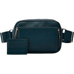 AYLA & CO Women's Fanny Pack Adjustable Belt Bag with Crossbody Style, Magnetic Pocket, Key Leash, and Charging Pocket, Regular Strap 32-46 Inch, Caffe