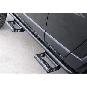 N-Fab RKR Step System for Jeep Wrangler JLU | Cab Length, Tubular Steel, Textured Black | J184RKRS4 | Fits 2018-2024 Jeep Wrangler JLU 4-Door, SRW Gas in Kuwait