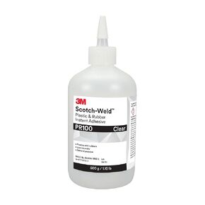 3M Scotch-Weld Plastic & Rubber Instant Adhesive PR100, Clear, Low Viscosity, Fast Handling Time and Cure, 20 g (0.07 fl oz) Bottle