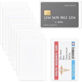 6 قطع من الأكمام الواقية لحامل بطاقات الرعاية الطبية الجديدة، محفظة من البولي فينيل كلوريد الشفاف الناعم لبطاقات الائتمان والعمل، سميكة شفافة مقاومة للماء بقياس 2.44 × 3.66 بوصة لبطاقة الضمان الاجتماعي لمعرف الترخيص in Kuwait