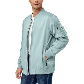 Little Donkey Andy Men's Lightweight Bomber Jacket Windproof Water Resistant Windbreaker for Golf Hiking