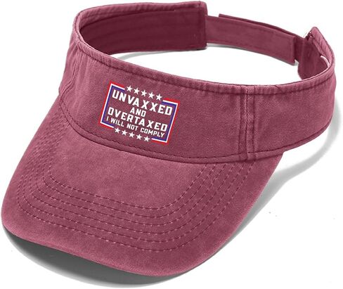 Unvaxxed and Overtaxed I Will Not Cap funny Sun Visor Hats for Women Visor Hats Reversible Running in Saudi Arabia