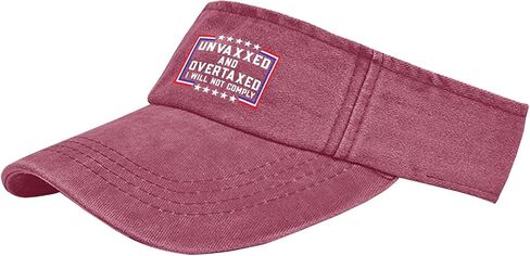 Unvaxxed and Overtaxed I Will Not Cap funny Sun Visor Hats for Women Visor Hats Reversible Running in Saudi Arabia