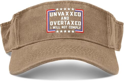 Unvaxxed and Overtaxed I Will Not Cap funny Sun Visor Hats for Women Visor Hats Reversible Running in Saudi Arabia