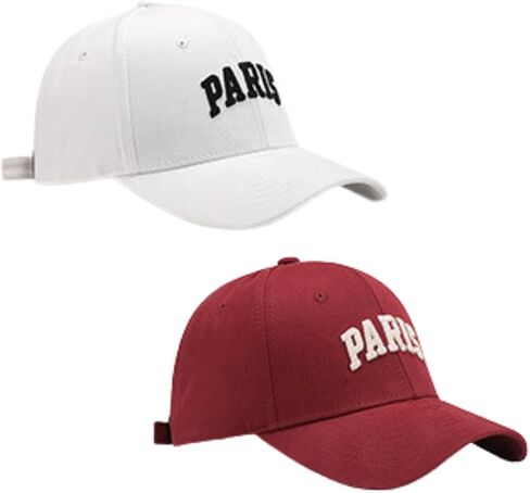 Unisex Fashion Dad Hat Paris Letter Embroidery Outdoor Adjustable Baseball Cap in Saudi Arabia