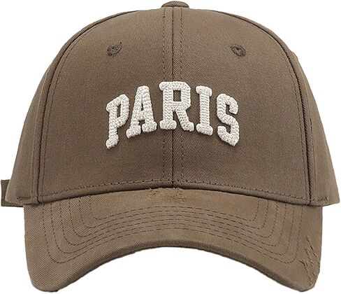 Unisex Fashion Dad Hat Paris Letter Embroidery Outdoor Adjustable Baseball Cap in Saudi Arabia