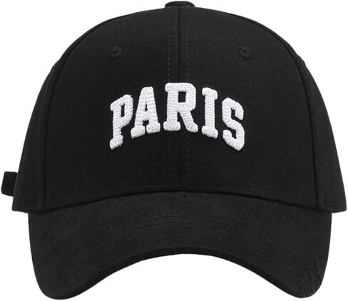 Unisex Fashion Dad Hat Paris Letter Embroidery Outdoor Adjustable Baseball Cap in Saudi Arabia