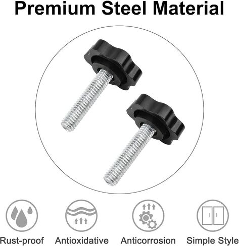 24pcs Thumb Screw, M6/M8/M10x25mm Star Head Knob Tightening Screw Thumbscrew in Saudi Arabia
