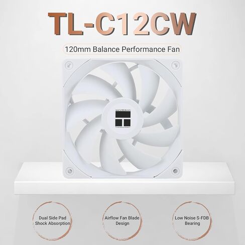 مروحة وحدة المعالجة المركزية Thermalright TL-C12C-S مقاس 120 مم ARGB، مروحة كمبيوتر صامتة 4pin PWM مع محمل S-FDB، مروحة تبريد تصل إلى 1550 دورة في الدقيقة in Saudi Arabia