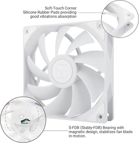 مروحة وحدة المعالجة المركزية Thermalright TL-C12C-S مقاس 120 مم ARGB، مروحة كمبيوتر صامتة 4pin PWM مع محمل S-FDB، مروحة تبريد تصل إلى 1550 دورة في الدقيقة in Saudi Arabia