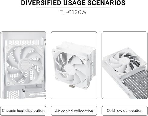 مروحة وحدة المعالجة المركزية Thermalright TL-C12C-S مقاس 120 مم ARGB، مروحة كمبيوتر صامتة 4pin PWM مع محمل S-FDB، مروحة تبريد تصل إلى 1550 دورة في الدقيقة in Saudi Arabia